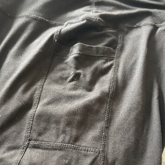 Bundle of Amazon Basic L/XL High Waisted Leggings - Black, Brown, and Navy - Picture 2 of 7